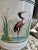 American Antique Manning, Bowman & Co Painted Heron Enamel & Pewter Coffee Pot C. Late 1800s For Sale - Image 3 of 11
