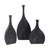 Black Onion Tapered Low Ceramic Vase For Sale - Image 9 of 11