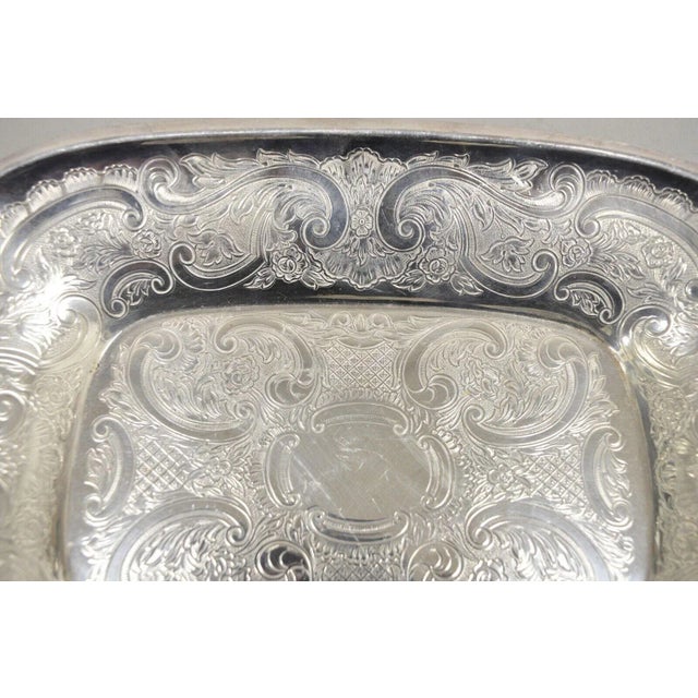 Metal Vintage Barker Ellis England Epca Silver Plated Shell Handle Etched Candy Dish - a Pair For Sale - Image 7 of 10