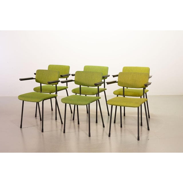 Mid-Century Modern Dutch Model 1235 Dining Chairs attributed to André Cordemeyer for Gispen, Netherlands, 1960s, Set of 6 For Sale - Image 3 of 17