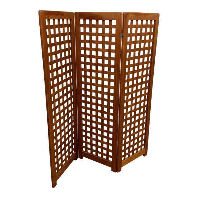 Danish Modern Teak Wood Wall Divider, Circa 1960's For Sale