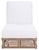 Gillian Chaise Lounge, Natural/White For Sale - Image 10 of 12