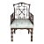 Antique George III Chinese Chippendale Armchair in Thibaut for Scalamandre For Sale