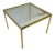 Art Deco 1980s Vintage Modern Brass Glass End Table For Sale - Image 3 of 3