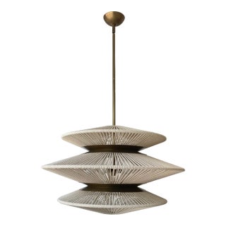 Revelation Organic Modern String Trio Pendant Light For Sale