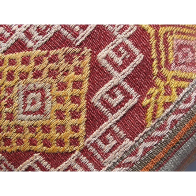 Red Kilim Rug Pillow For Sale - Image 8 of 11
