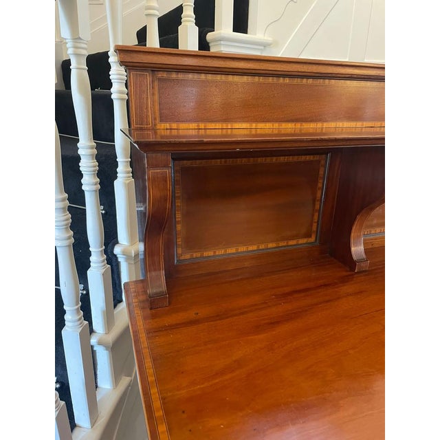 Large Antique Edwardian Mahogany Inlaid Sideboard, 1900s For Sale - Image 12 of 18