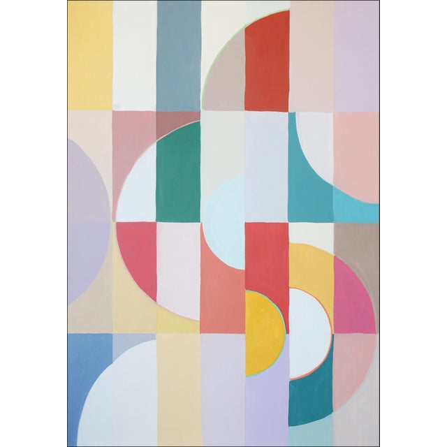 2020s 2026, Original Bauhaus Painting, Art Deco Gem Maze, Acrylic Paint on Watercolor Paper by Natalia Roman - Set of 3 For Sale - Image 5 of 11