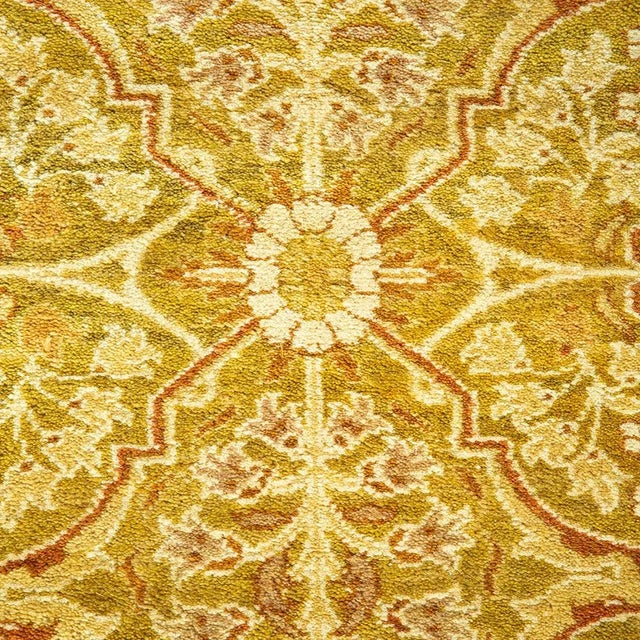 Traditional Mogul Collection Hand-Knotted Area Rug - Green 10' 1" x 18' 0" For Sale - Image 3 of 4