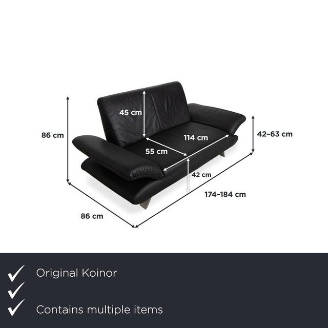 This Koinor Rossini suite offers you the complete comfort package for your living room, consisting of two two-seater sofas...