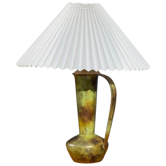 GAB, Swedish Mid-Century Modern, Table Lamp, Patinated Bronze, Sweden, 1940s A wonderfully patinated bronze table lamp...