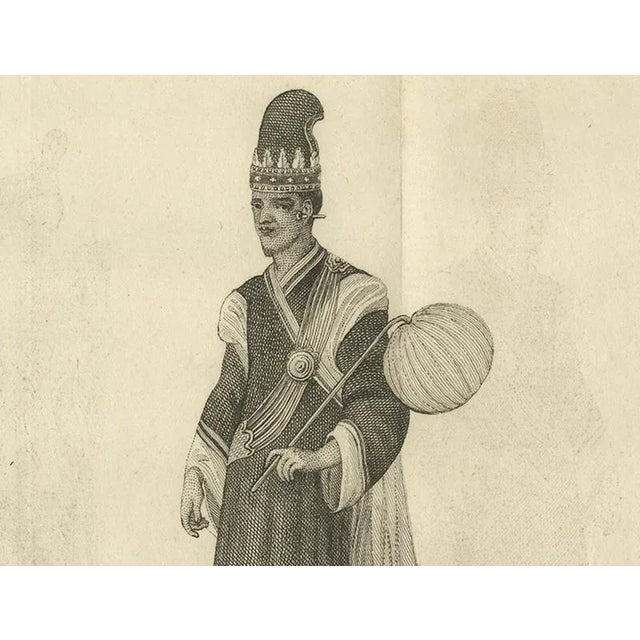 Paper Burmese Minister and Wife in Ceremonial Dress, 1800, Paper For Sale - Image 7 of 10