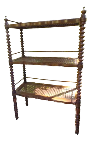 Antique Viennese Wicker Shelf