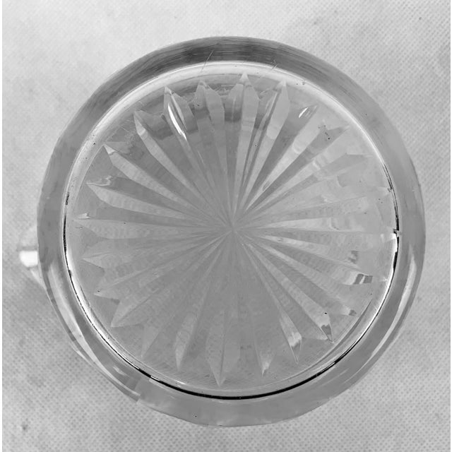 Clear Glass Wine Rinser With Engraved Grapes and Leaves-19th C. For Sale In West Palm - Image 6 of 7