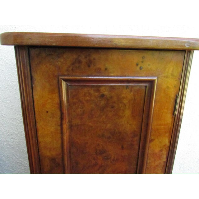 Antique French Burl Walnut Nightstand For Sale - Image 12 of 18