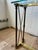 Vintage Hollywood Regency Brass and Glass Console Table With Bronze Supports For Sale - Image 9 of 10