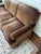 Beautiful English roll arm / Charles of London–style sofa upholstered in luxurious Holland & Sherry corduroy in a rich...