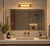 1950s Minimalist Brass Bathroom Wall Light Bath Sconce Damp Rated For Sale - Image 4 of 4
