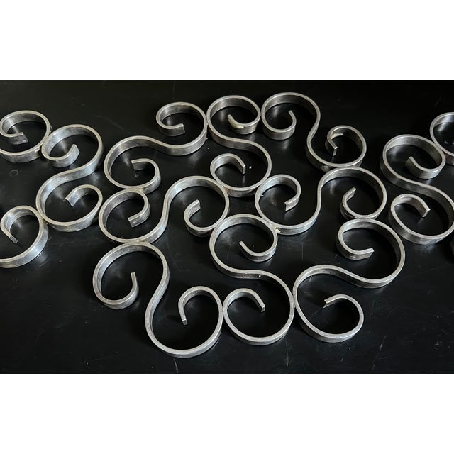 Silver Christofle Silverplated Arabesque Scrolling Trivet Set of 3, C. 1960's For Sale - Image 8 of 16