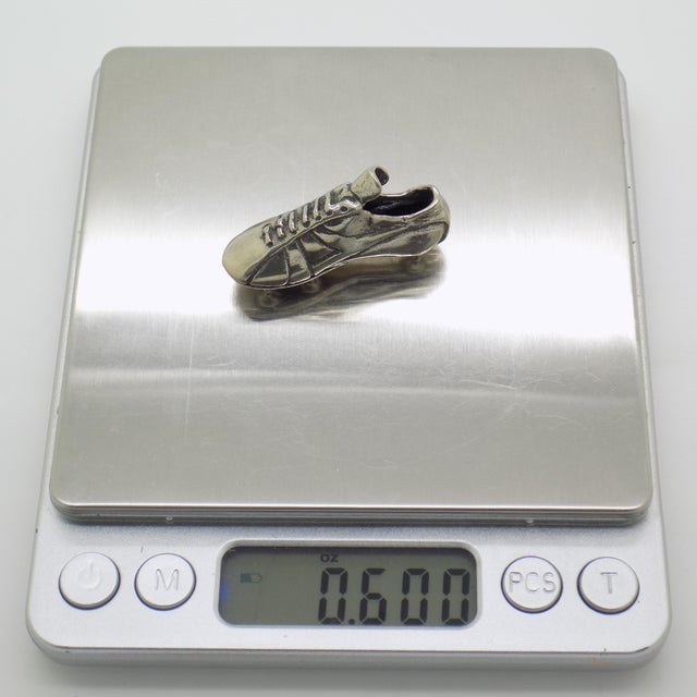 Vintage Italian Handmade Genuine Silver Football Figurine, 1970s For Sale - Image 11 of 13