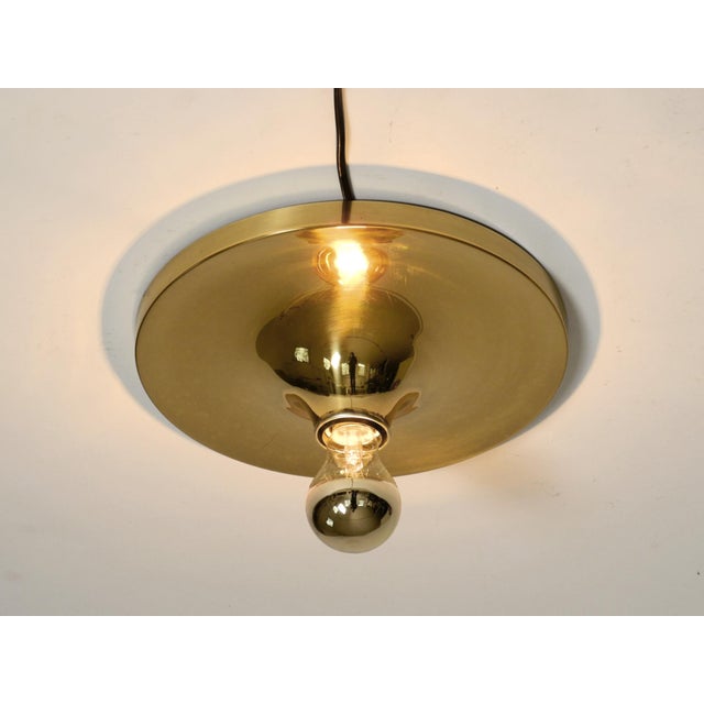 Mid-Century Modern Space Age Disc Brass Wall Lamp from Sölken Leuchten, 1960s For Sale - Image 9 of 17