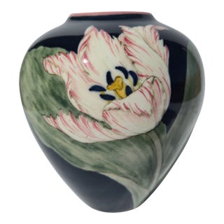 Unique Hand-Painted Ceramic Vase - Artist Signed For Sale