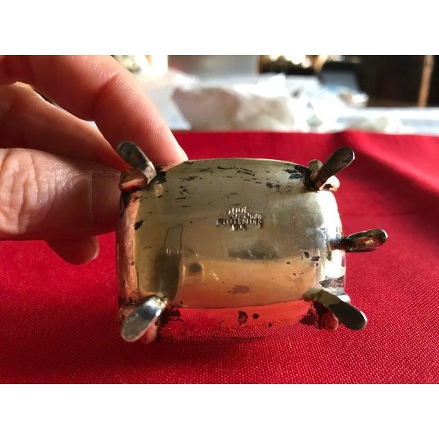 Vintage Sterling Silver Victorian Footed Salt Cellar Made in Mexico For Sale - Image 4 of 11