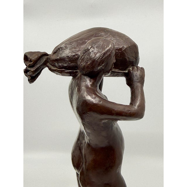 ”The Waitress” 1982 Bronze by Noted California Artist Jorjana Holden For Sale - Image 12 of 15