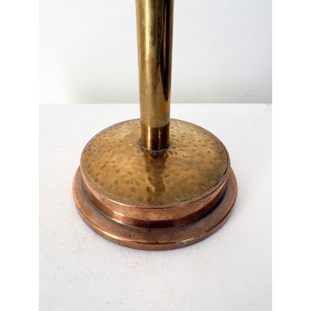 Swedish Modern Table Lamp with Slim Brass Stem, 1950s For Sale - Image 4 of 7