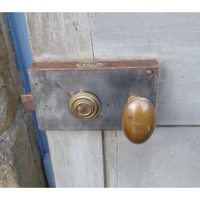 Gray French Country Front Door, 1950s For Sale - Image 8 of 14