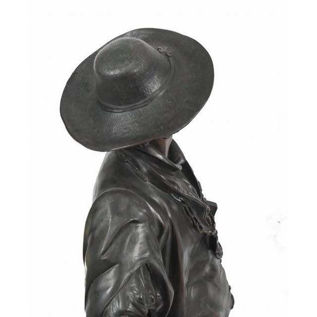 Black Bronze Statues Rubens and Van Dyck by Jean Jules Salmson, Set of 2 For Sale - Image 8 of 13