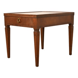 Baker Furniture French Regency Louis XVI Cherry Wood Side Table or Tea Table, Circa 1960s For Sale