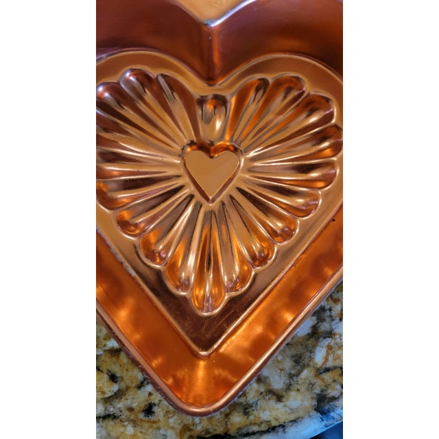 Copper Vintage Hear Shaped Mold For Sale - Image 8 of 10