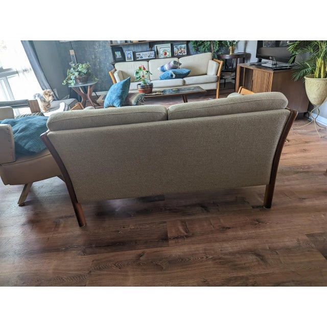 Mid-Century Modern Danish Modern Stouby Loveseat Sofa Denmark For Sale - Image 3 of 11