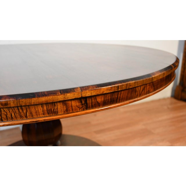 Wood 1840s Antique English Victorian Rosewood Tilt Top Table / Center Table For Sale - Image 7 of 17