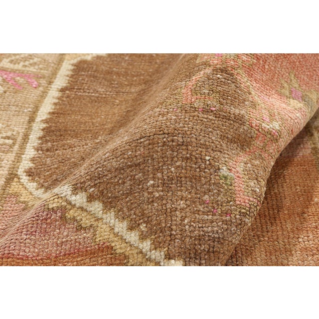 Textile Vintage Turkish Oushak Rug, 04'02 X 12'08 For Sale - Image 7 of 11