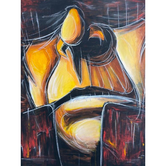 Contemporary Juraj Huliak, Man in the Rain, 2023, Acrylic on Canvas For Sale - Image 3 of 10