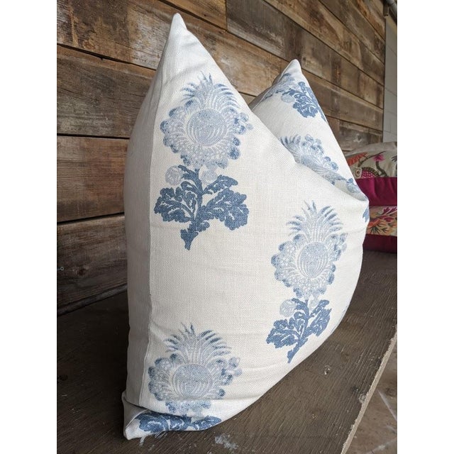 Aldith by Thibaut Block Print in Blue Pillow Covers a Pair Chairish