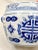 Large Vintage Blue and White Lidded Jar For Sale In New Orleans - Image 6 of 13