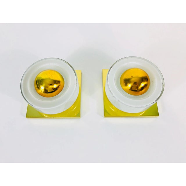 Brass and Bubble Glass Wall Lamps by Glashütte Limburg, 1980s, Set of 2 For Sale - Image 10 of 13
