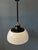 Glass Mid-Century Space Age Pendant Lamp with White Acrylic Shade from Massive For Sale - Image 7 of 11