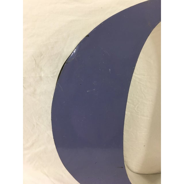 French Mid-Century Modern Metal Letter "O" For Sale - Image 4 of 5
