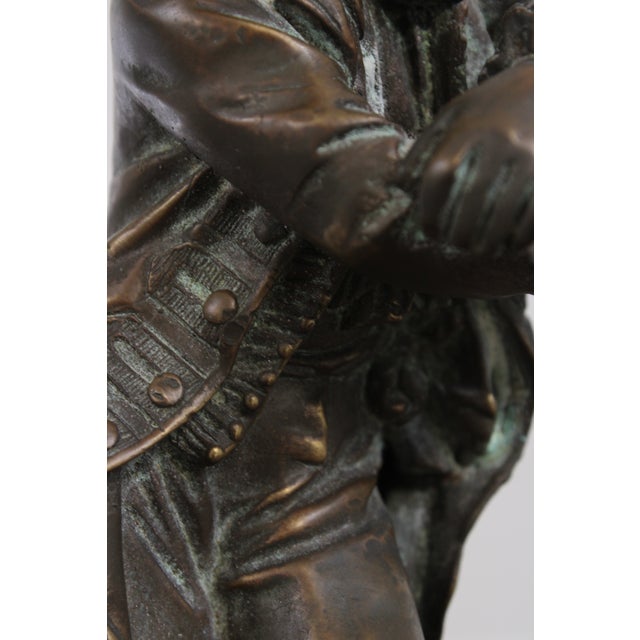 Bronze Theodore Alexander Bronze Sculpture of Man Table Lamp For Sale - Image 8 of 16