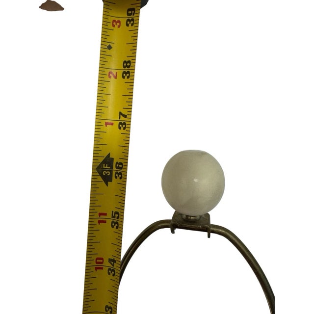 Mid 20th Century Chinoiserie Plaster Table Lamp Raised Bird Floral Relief Cream For Sale - Image 17 of 17