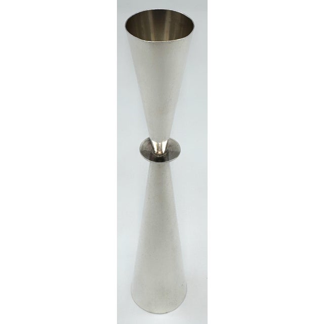 White Modernist Double-Ended Jigger in Sterling Silver, Circa 1950s For Sale - Image 8 of 9