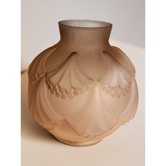 Art Deco Glass Vase, 1930 For Sale - Image 4 of 9