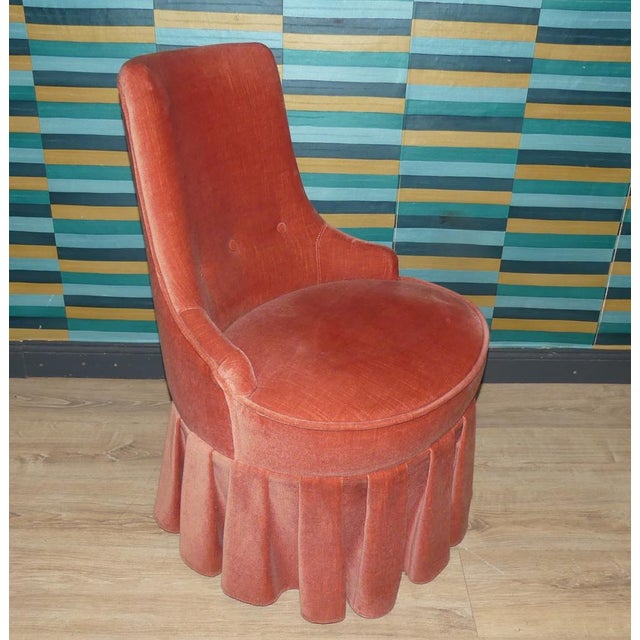 Iconic armchair BOUDIOR CHAIR Particularly elegant, delicate, and compact Original upholstery in period-typical velvety...