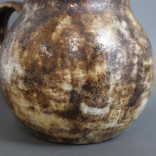 Large Vintage French Stoneware Decorative Pitcher by Alexandre Kostanda, 1960s For Sale - Image 13 of 18