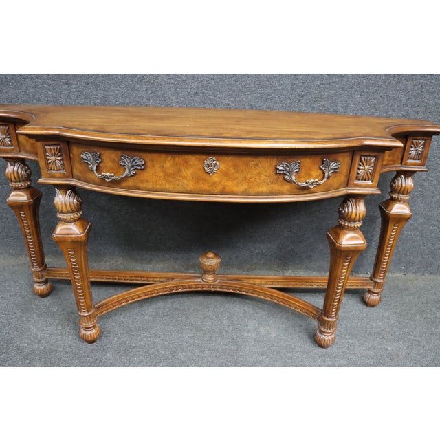 Drexel Heritage Cherry and Walnut Console Table For Sale In Philadelphia - Image 6 of 17