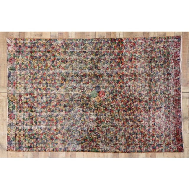 Vintage Turkish Sivas Rug - 06'01 X 09'03 For Sale - Image 9 of 10